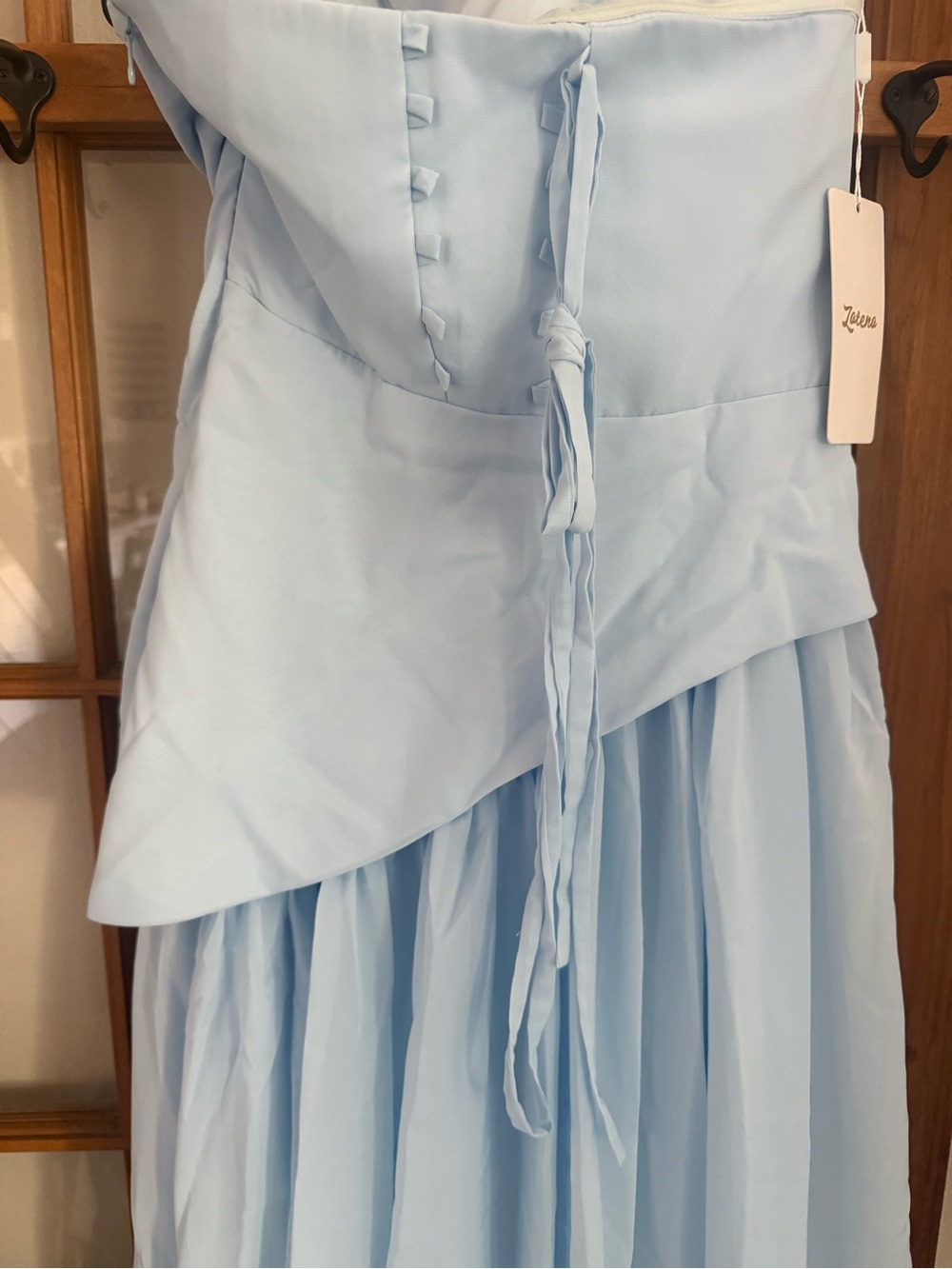 Light Blue Wedding Guest Dress - image 3